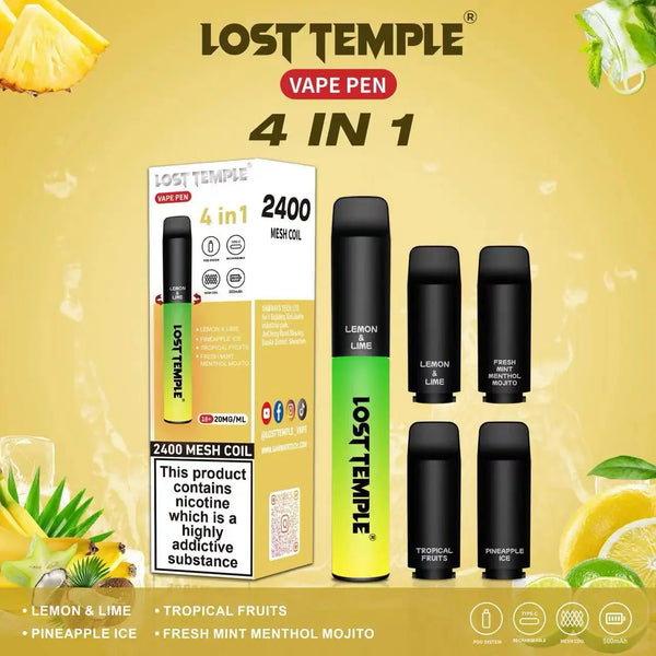 4 in 1 Lost temple 2400 Disposable Vape Vape Mart UK