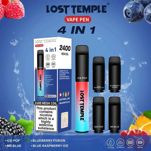 4 in 1 Lost temple 2400 Disposable Vape Vape Mart UK