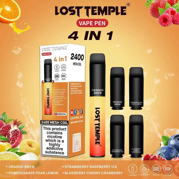 4 in 1 Lost temple 2400 Disposable Vape Vape Mart UK