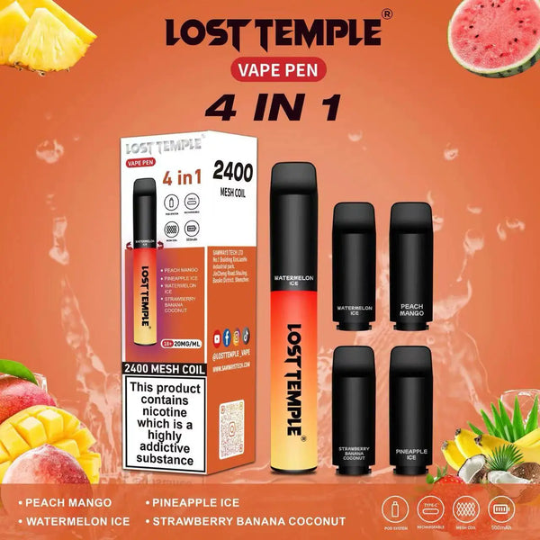 4 in 1 Lost temple 2400 Disposable Vape Vape Mart UK