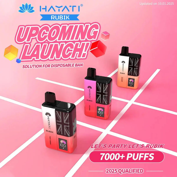 Hayati Rubik 7000 Disposable Vape Box of 10 HayatiNot Found Vape wholesale supplies