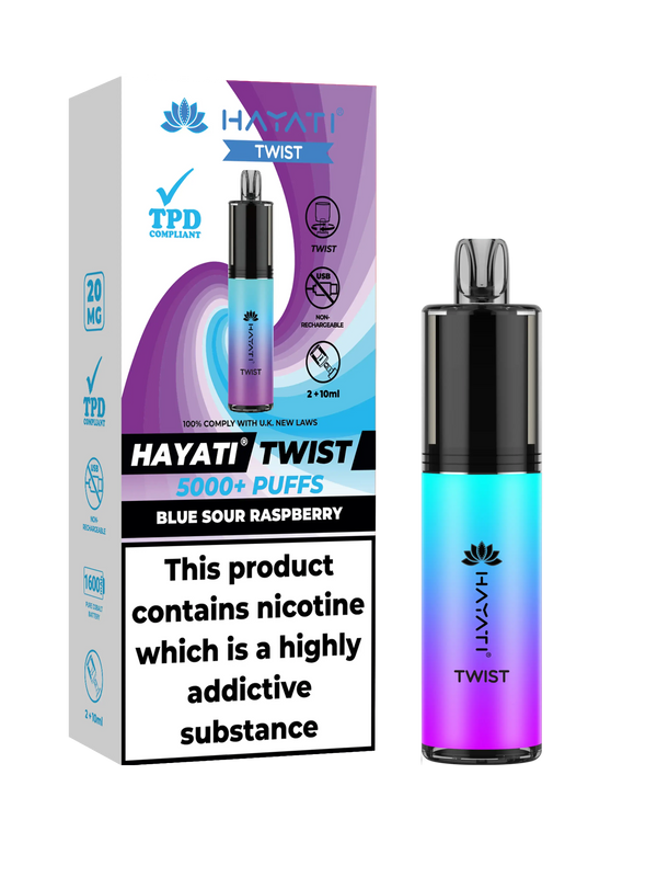 HAYATI TWIST 5000 PUFFS VAPE Box of 5 HayatiNot Found