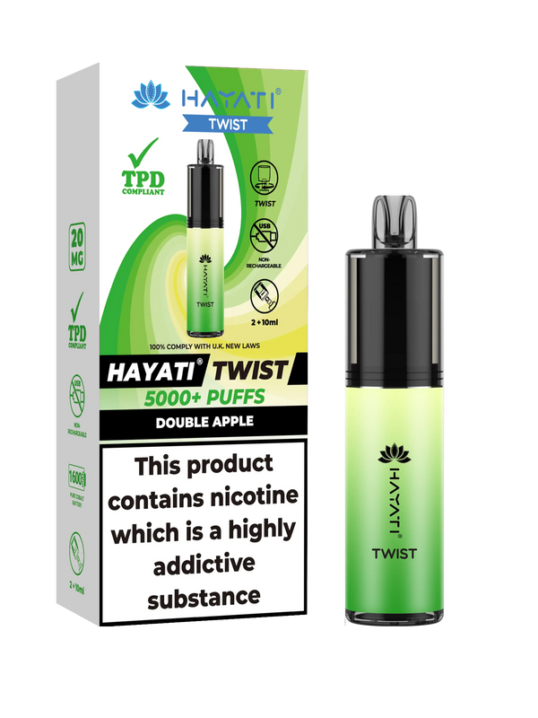 HAYATI TWIST 5000 PUFFS VAPE Box of 5 HayatiNot Found