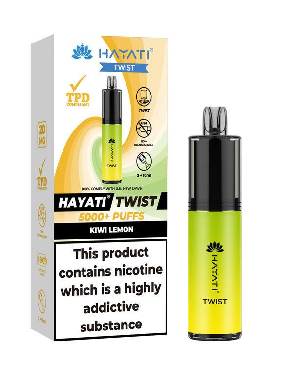 HAYATI TWIST 5000 PUFFS VAPE Box of 5 HayatiNot Found