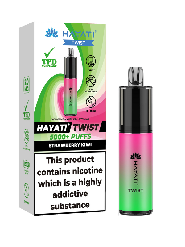 HAYATI TWIST 5000 PUFFS VAPE Box of 5 HayatiNot Found