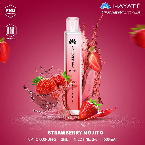 Hayati Pro Mini 600 Puff Disposable Device 20MG - Box of 10 - Vape wholesale supplies