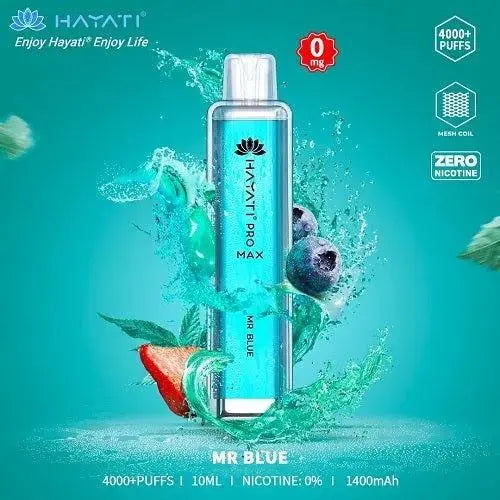Box Of 10 Hayati Pro Max 4000+ Disposable - 0MG - Vape wholesale supplies