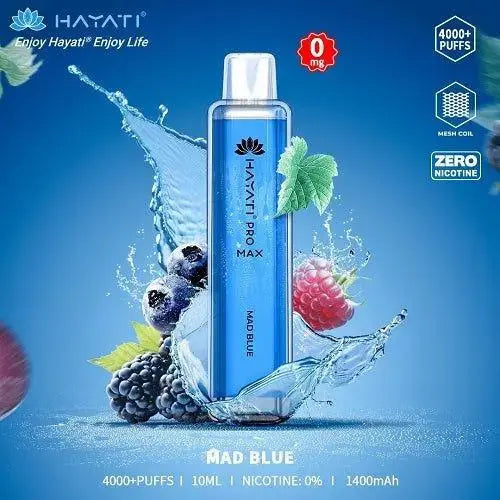 Box Of 10 Hayati Pro Max 4000+ Disposable - 0MG - Vape wholesale supplies
