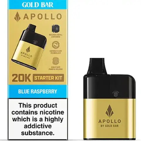 Gold Bar Apollo 20K Prefilled Rechargeable Vape Pod Kit -