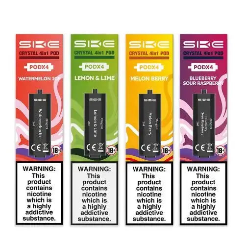 SKE CRYSTAL 4IN1 Prefilled Replacement Vape Pods – 2ml Prefilled Pods