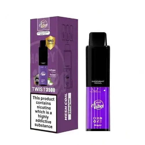 Happy Vibe2400 Disposable Device 20MG - Box of 5 - Vape wholesale supplies
