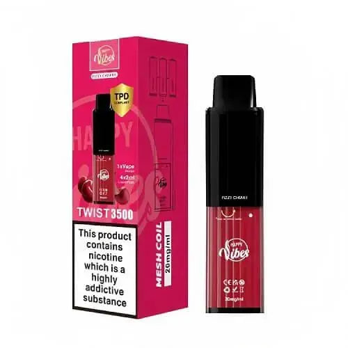 Happy Vibe2400 Disposable Device 20MG - Box of 5 - Vape wholesale supplies