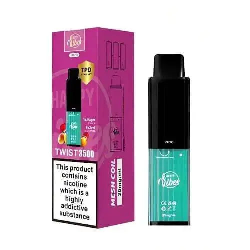 Happy Vibe2400 Disposable Device 20MG - Box of 5 - Vape wholesale supplies