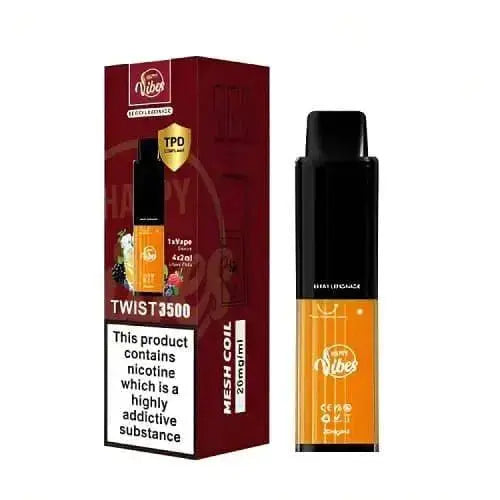 Happy Vibe2400 Disposable Device 20MG - Box of 5 - Vape wholesale supplies