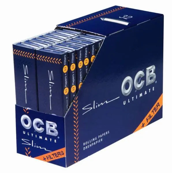 OCB Ultimate Rolling Papers + Filters - Slim - Pack of 32 www