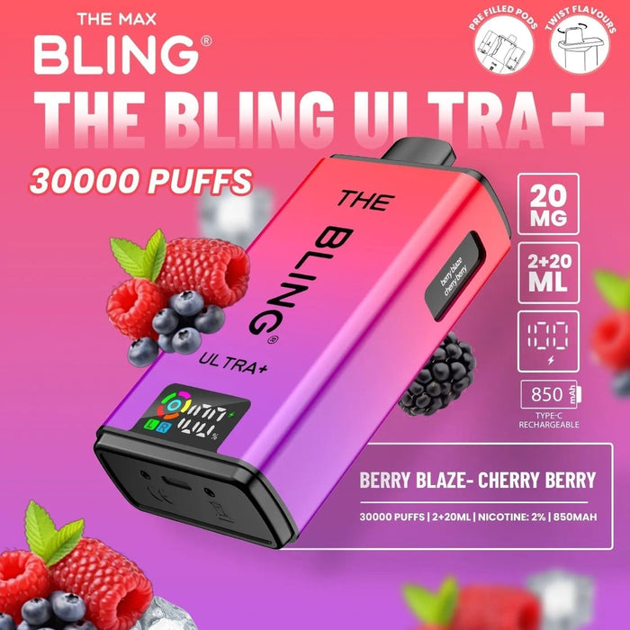 Bling Ultra Plus 30K Prefilled Rechargeable Vape Pod Kit -